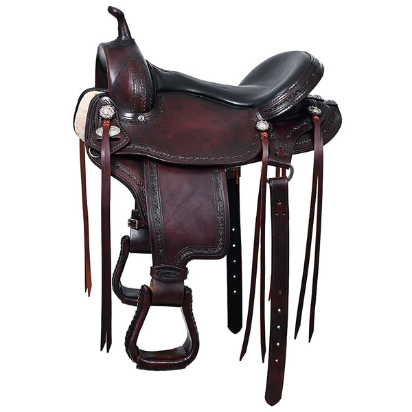 Hilason Western Horse Gaited Flex Trail American Leather Saddle - Uhorse