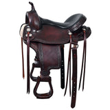 15 In Hilason WesternHorse Gaited Flex Trail American Leather Saddle - Uhorse