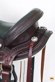 HILASON Western Gaited Flex Trail Horse American Leather Saddle | Horse Saddle | Western Saddle | Treeless Saddle | Saddle for Horses | Horse Leather Saddle