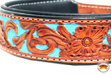 Hilason Heavy Duty Genuine Leather Dog Collar Padded Tan