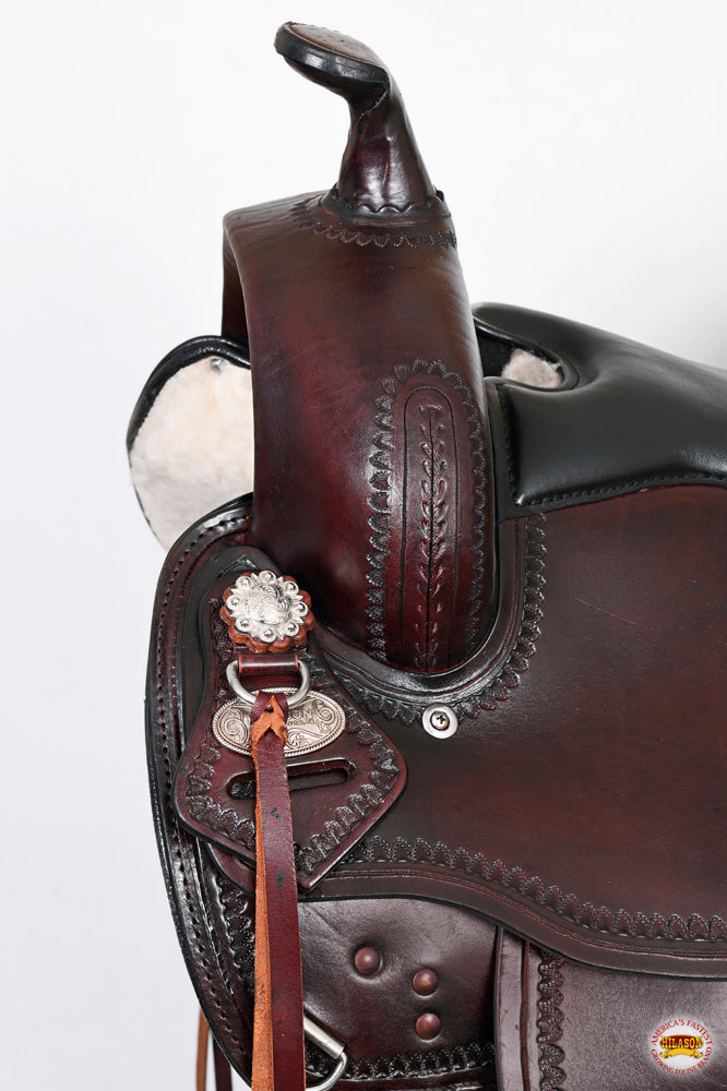 HILASON Western Draft Horse Trail Pleasure American Leather Saddle | for Horses