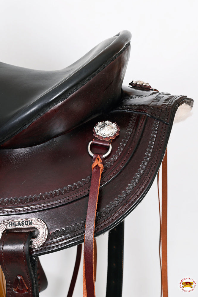 HILASON Western Draft Horse Trail Pleasure American Leather Saddle | for Horses
