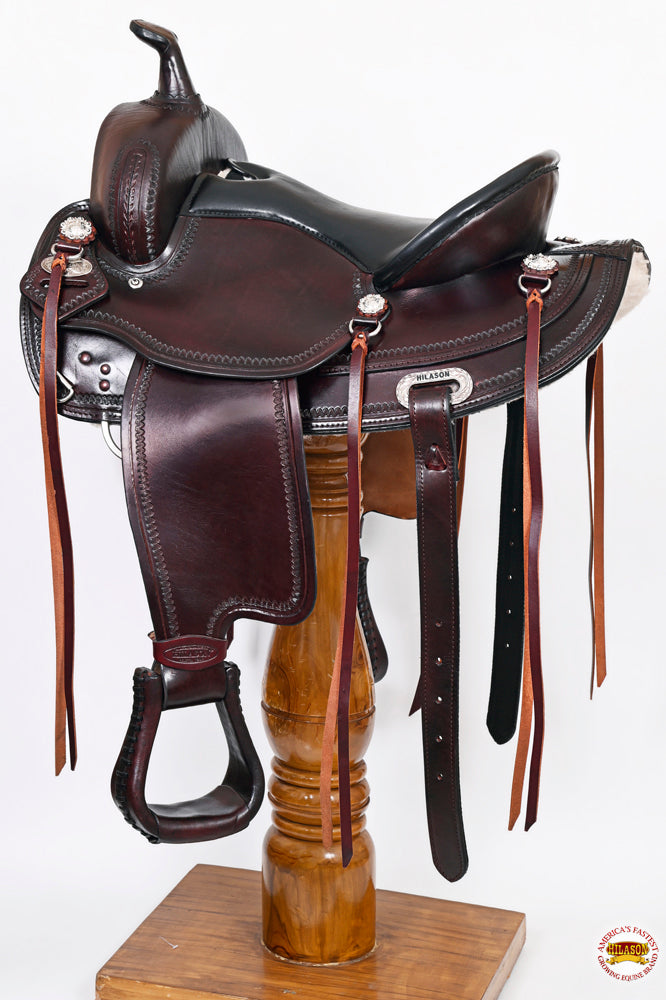 HILASON Western Draft Horse Trail Pleasure American Leather Saddle | Horse Saddle | Western Saddle | Draft Horse Saddle | Saddle for Horses | Horse Leather Saddle
