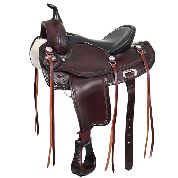 Hilason Western Draft Horse Trail PleasureAmerican Leather Saddle - Uhorse