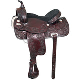 17 In W. Hilason Draft H. Trail Pleasure American Leather Saddle – by Hilason – Cowboy and equestrian accessories
