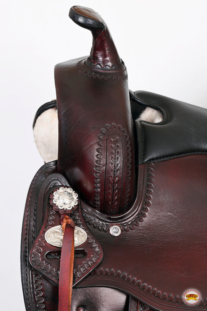 HILASON Western Draft Horse Trail Pleasure American Leather Saddle | for Horses