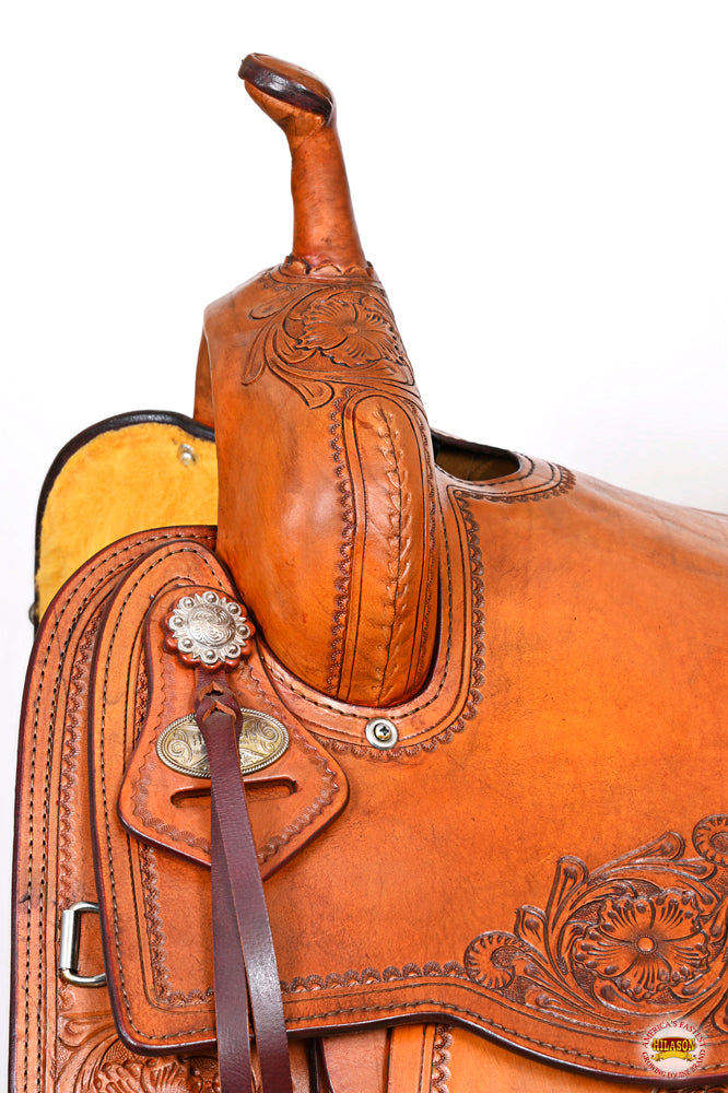 Western Horse Ranch Cutter Saddle American Leather Hilason