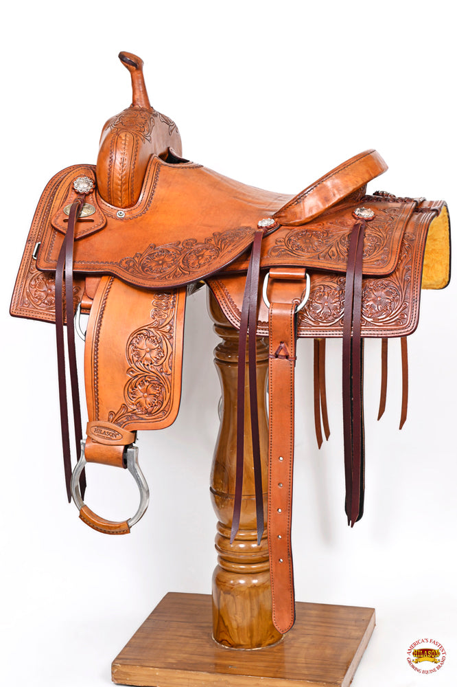 Western Horse Ranch Cutter Saddle American Leather Hilason