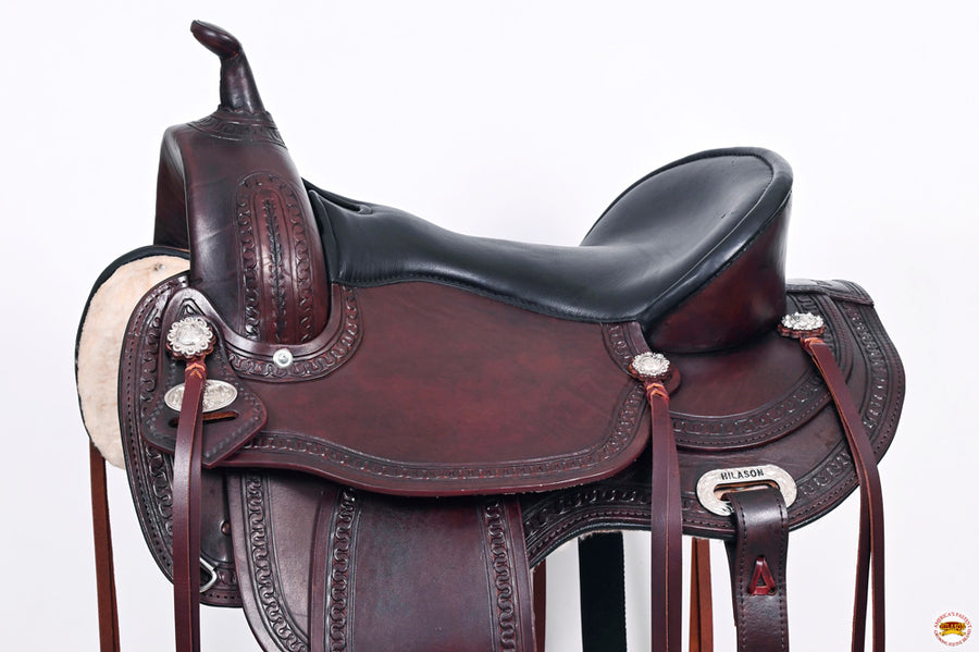 HILASON Western Horse Saddle American Leather Flex Tree Trail & Pleasure Chocolate Brown | for Horses