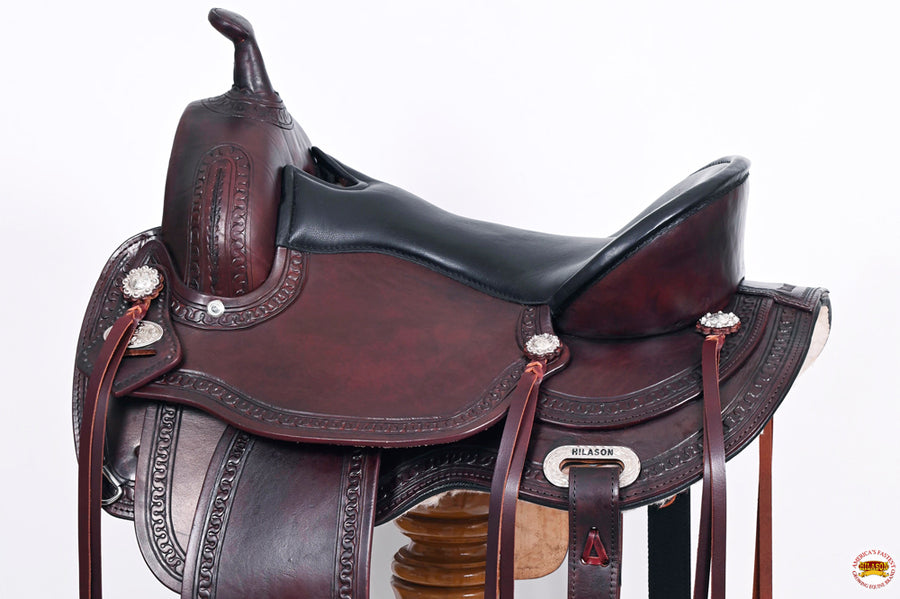HILASON Western Horse Saddle American Leather Flex Tree Trail & Pleasure Chocolate Brown | for Horses
