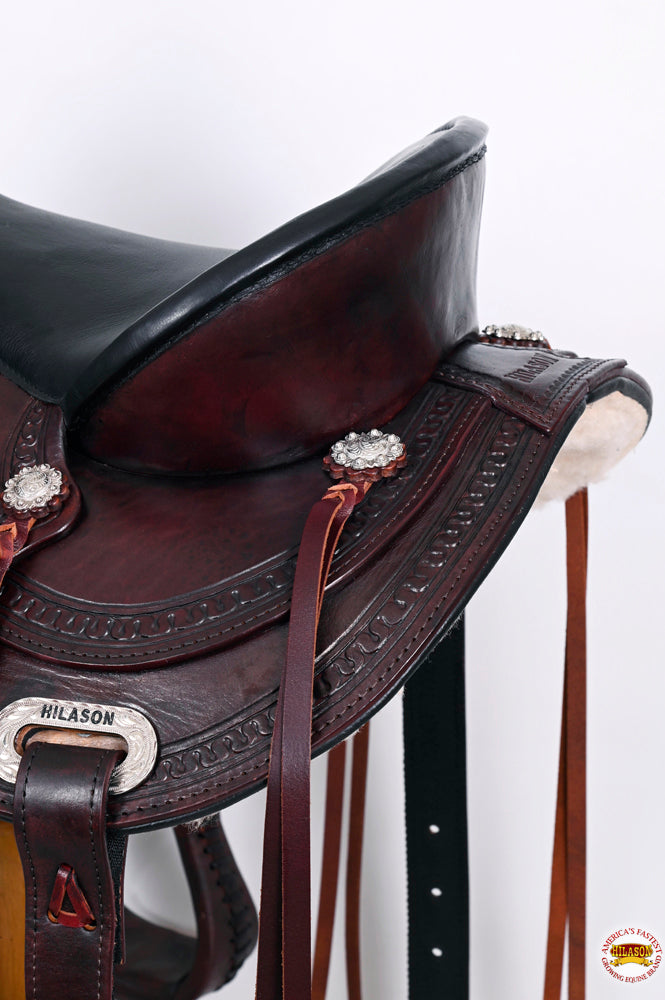 HILASON Western Horse Saddle American Leather Flex Tree Trail & Pleasure Chocolate Brown | for Horses