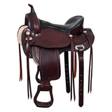 HILASON Western Horse Saddle American Leather Flex Tree Trail & Pleasure Chocolate Brown