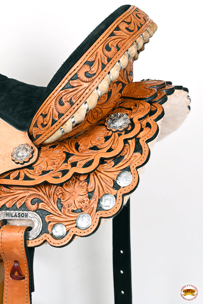 HILASON Flex Tree Western Horse Saddle American Leather Trail Barrel Racing | for Horses