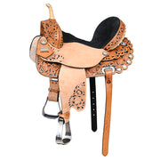 HILASON Flex Tree Western Horse Saddle American Leather Trail Barrel Racing | for Horses