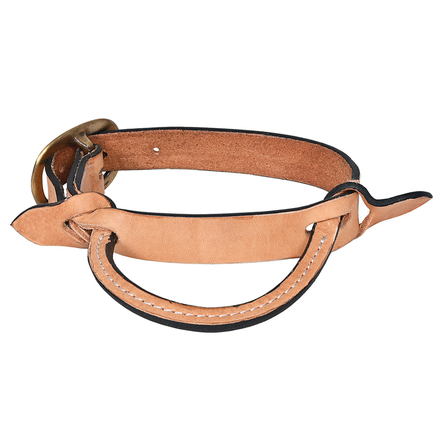 HILASON Horse Saddle Safety Leather Night Latch Adjustable Handle Tan - Uhorse