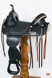 HILASON Western Horse Saddle Treeless Trail Endurance American Leather | Horse Saddle | Western Saddle | Treeless Saddle | Saddle for Horses | Horse Leather Saddle