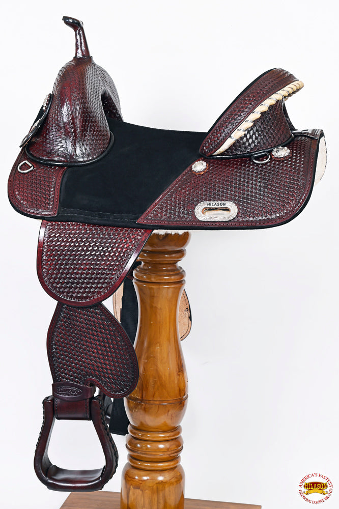 Hilason Western Horse Saddle Treeless Trail Genuine American Leather