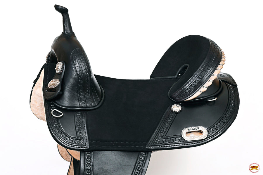 HILASON Western Horse Saddle Treeless Trail Racing Genuine American Leather | for Horses