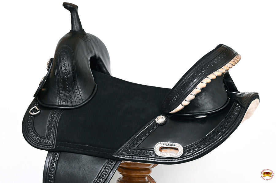 HILASON Western Horse Saddle Treeless Trail Racing Genuine American Leather | for Horses