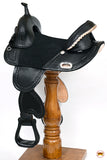 HILASON Western Horse Saddle Treeless Trail Racing Genuine American Leather | Horse Saddle | Western Saddle | Treeless Saddle | Saddle for Horses | Horse Leather Saddle