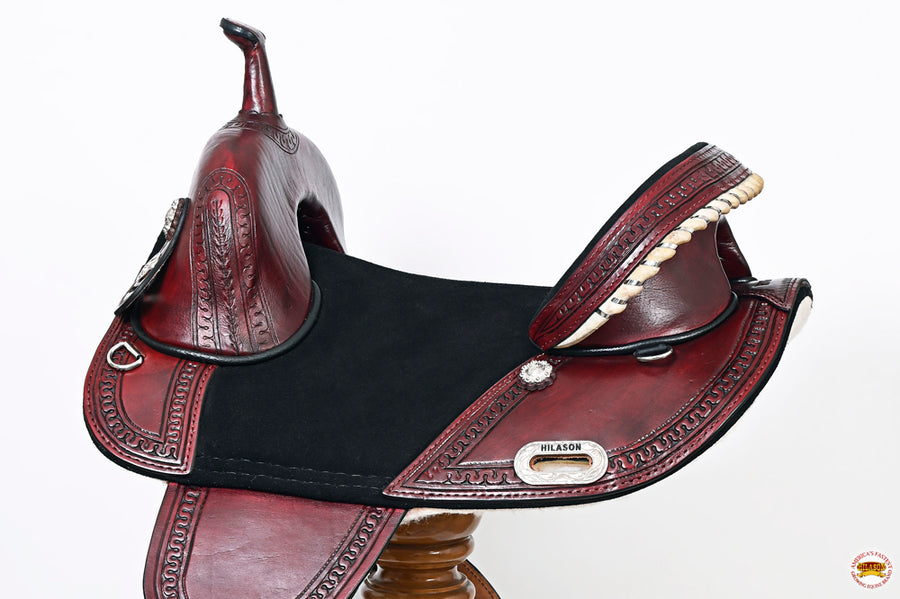 HILASON Western Horse Saddle Treeless Trail Genuine American | for Horses Leather