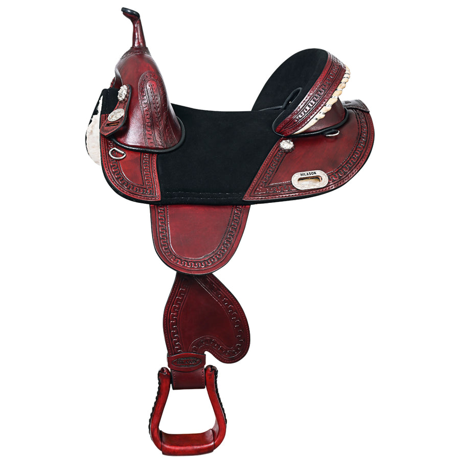 HILASON Western Horse Saddle Treeless Trail Genuine American | for Horses Leather - Uhorse