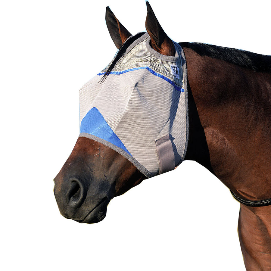 H. Cashel Comfort Protection Crusader Fly Mask Blue by Hilason – Cowboy and equestrian accessories