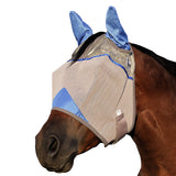 Horse Cashel Patterned Crusader Fly Mask Standard W / Ears Blue