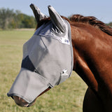 Draft Cashel Crusader Fly Mask Mule Donkey Long Nose W/ Ears Grey