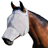 Warmblood Cashel Comfort Crusader Fly Mask W/ Long Nose Grey