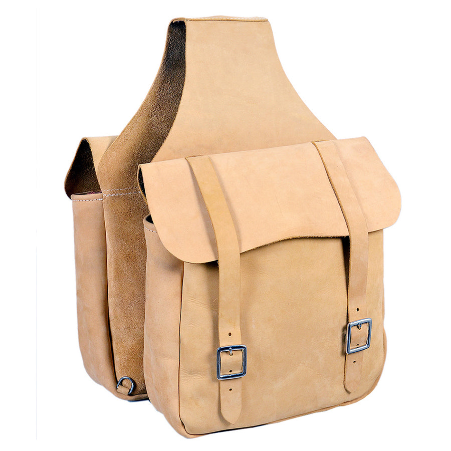 HILASON Soft Leather Horse Saddle Bag Tan | Equestrian Western Adjustable Closure