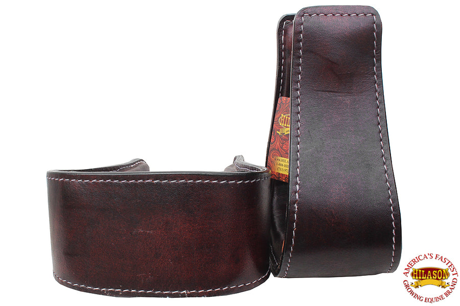 HILASON Wide Roping Saddle Stirrups Western Horse Pair | Leather Stirrups| Trail Riding Ranch Work