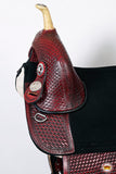 HILASON Western Horse Treeless Trail Barrel American Leather Saddle | for Horses
