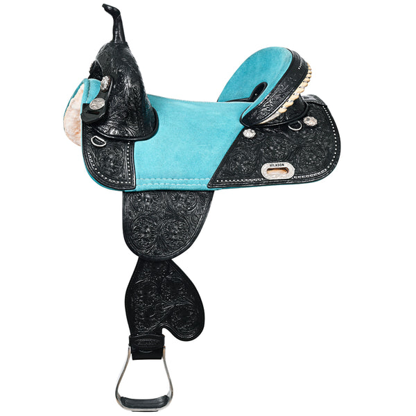Hilason Western Horse Saddle Treeless Trail Barrel American Leather - Uhorse