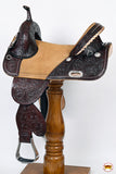 Hilason Western Horse Treeless Trail Barrel American Leather Saddle