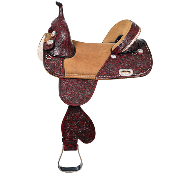 Hilason Western Horse American Leather Trail Barrel Racing Saddle - Uhorse