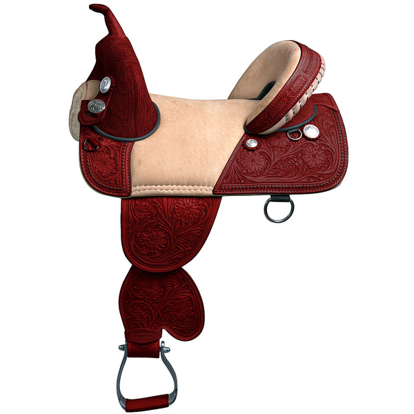 Hilason Western Horse Saddle Treeless Trail Barrel American Leather - Uhorse