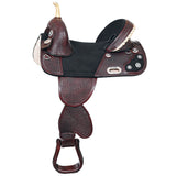 HILASON Horse Saddle Hilason Treeless Trail Barrel American Leather | Horse Saddle | Western Saddle | Treeless Saddle | Saddle for Horses | Horse Leather Saddle