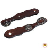 Hilason W. H. Tk. Quick Change Buckle Slobber Straps Dark Brown – by Hilason – Cowboy and equestrian accessories