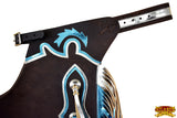 Hilason Bull Riding Pro Rodeo Chaps Brown Smooth Leather Bronc Show Adult