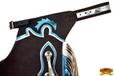 HILASON Bull Riding Pro Rodeo Chaps Brown Smooth Leather Bronc Show Adult | Bull Riding Chaps | Western Chaps Leather | Western Chaps | cowboy chaps for men | Leather Riding Chaps Women