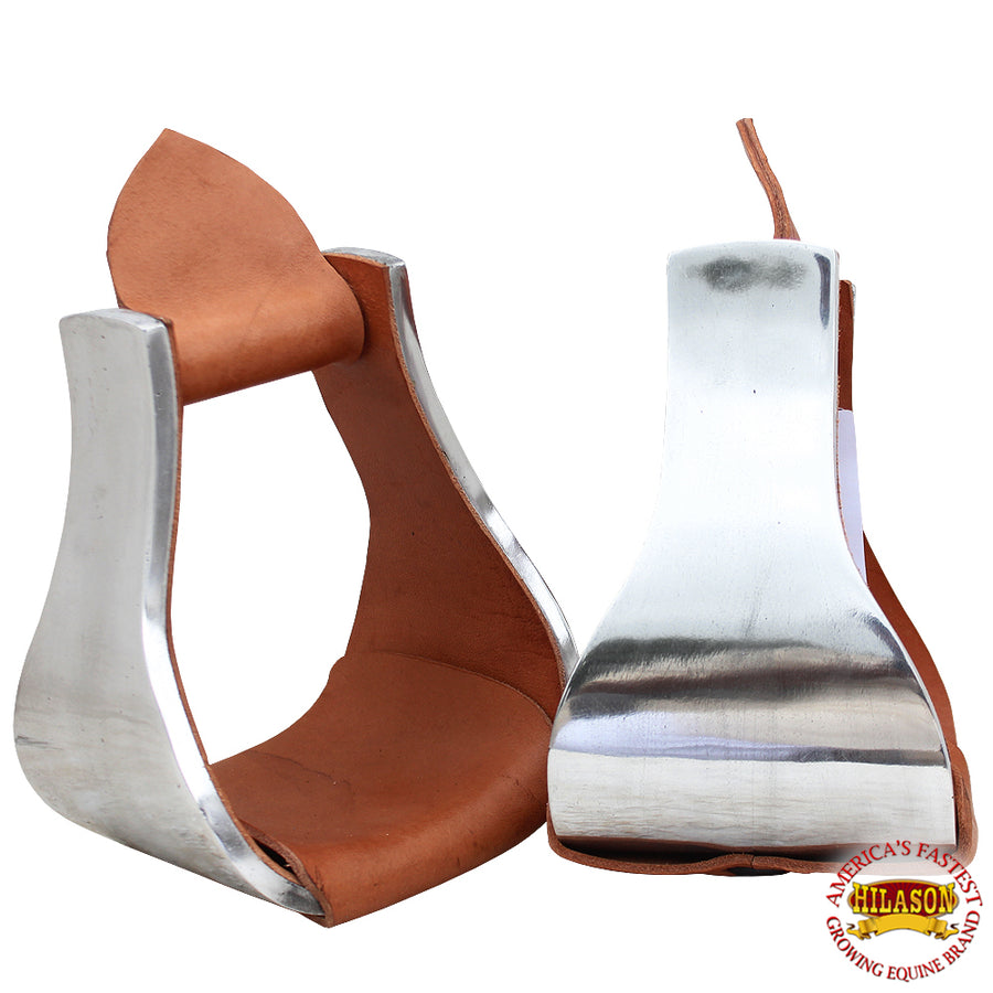 HILASON Horse Western Saddle Stirrup Aluminum Bell Stirrups Pair Roping Wade | Equestrian - Uhorse