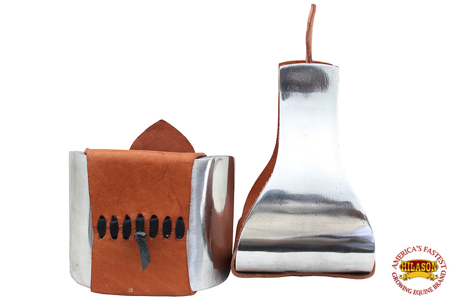 HILASON Horse Western Saddle Stirrup Aluminum Bell Stirrups Pair Roping Wade | Equestrian