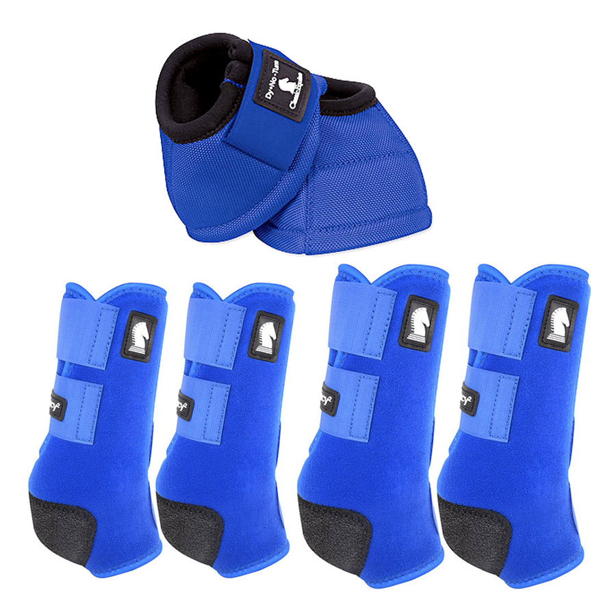 Medium Classic Equine H. Legacy2 Front Hind Bell Sport Boots Blue – by Hilason – Cowboy and equestrian accessories