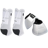 Large Classic Equine Lightweight Legacy2 Front Dyno Bell Boots Pair White