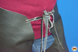 HILASON Pro Rodeo Bull Riding Genuine Leather Chaps Black | Bull Riding Chaps | Western Chaps Leather | Western Chaps | Cowboy Chaps for Men | Leather Riding Chaps Women