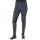 Ovation Euro Melange Full Seat Breech Ladies Antimicrobial Indigo