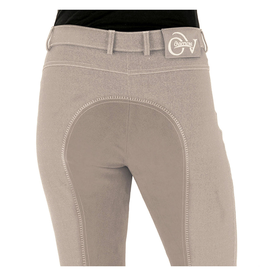 30 Regular Ovation Euro Melange Full Seat Breech Ladies Antimicrobial Beige - Uhorse
