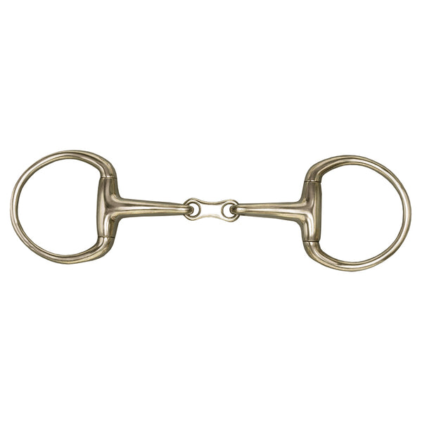 Stainless steel horse snaffle bit with loose ring - Hilason