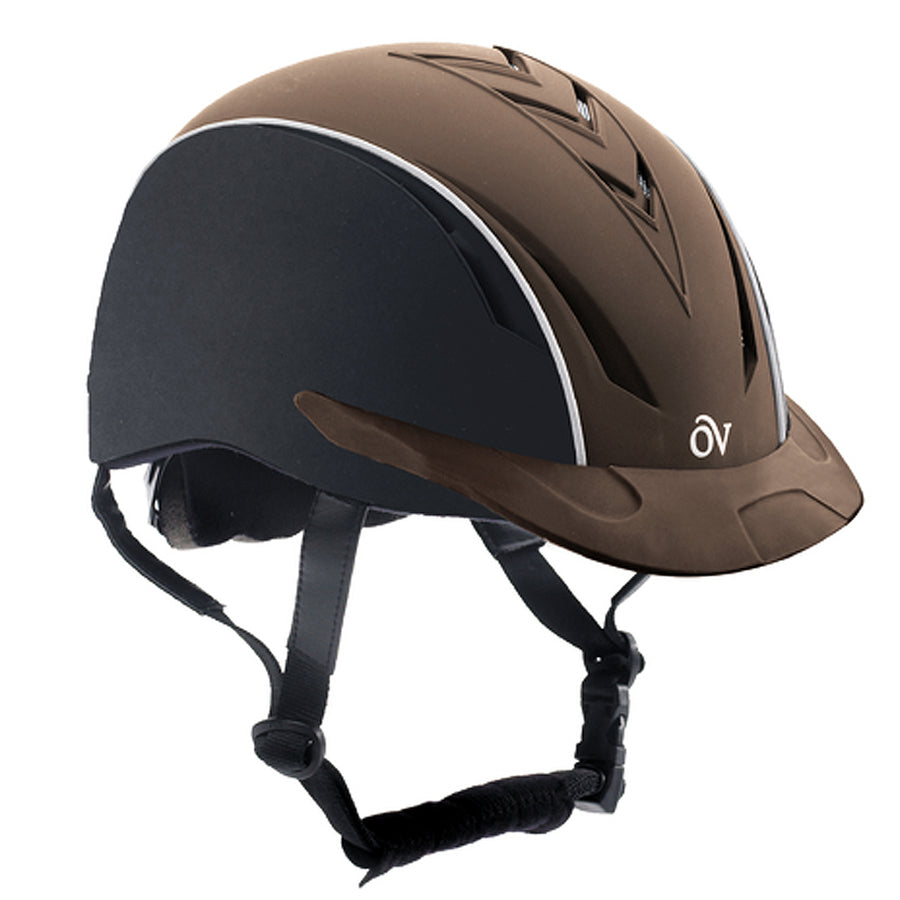 Medium/Large Ovation H. Lightweight Comfort Sync Helmet Black/Brown – by Hilason – Cowboy and equestrian accessories